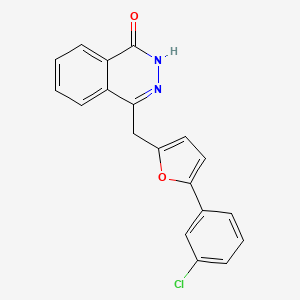 molecular formula C19H13ClN2O2 B2610137 4-{[5-(3-chlorophenyl)-2-furyl]methyl}-1(2H)-phthalazinone CAS No. 338785-55-0