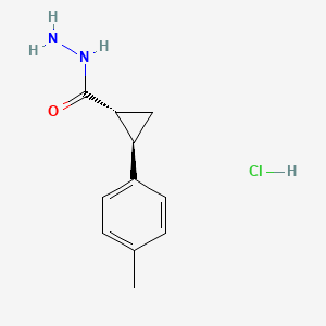 molecular formula C11H15ClN2O B2610141 (1R,2R)-2-(4-甲基苯基)环丙烷-1-甲酰肼;盐酸盐 CAS No. 2173998-98-4