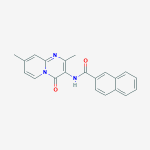 molecular formula C21H17N3O2 B2610146 N-(2,8-dimethyl-4-oxo-4H-pyrido[1,2-a]pyrimidin-3-yl)-2-naphthamide CAS No. 897617-33-3
