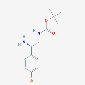 molecular formula C13H19BrN2O2 B2610148 Tert-butyl N-[(2S)-2-amino-2-(4-bromophenyl)ethyl]carbamate CAS No. 1270099-82-5