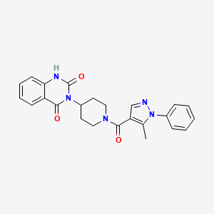 3-(1-(5-methyl-1-phenyl-1H-pyrazole-4-carbonyl)piperidin-4-yl)quinazoline-2,4(1H,3H)-dione