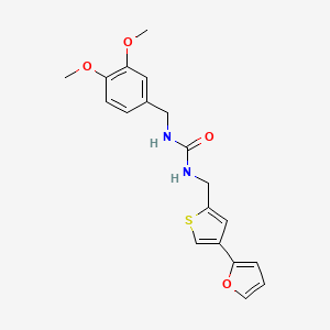 1-[(3,4-Dimethoxyphenyl)methyl]-3-[[4-(furan-2-yl)thiophen-2-yl]methyl]urea