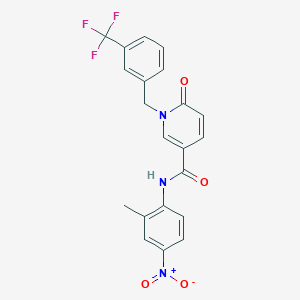 N-(2-methyl-4-nitrophenyl)-6-oxo-1-(3-(trifluoromethyl)benzyl)-1,6-dihydropyridine-3-carboxamide