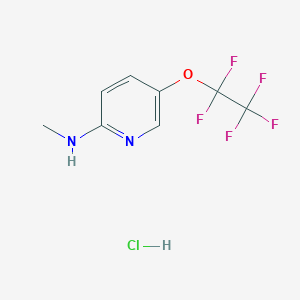 molecular formula C8H8ClF5N2O B2610175 N-Methyl-5-(1,1,2,2,2-pentafluoroethoxy)pyridin-2-amine;hydrochloride CAS No. 2287312-64-3