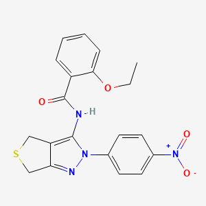 molecular formula C20H18N4O4S B2610178 2-乙氧基-N-[2-(4-硝基苯基)-4,6-二氢噻吩并[3,4-c]吡唑-3-基]苯甲酰胺 CAS No. 476458-98-7