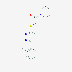 2-[6-(2,4-Dimethylphenyl)pyridazin-3-yl]sulfanyl-1-piperidin-1-ylethanone