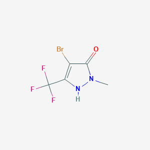 4-bromo-2-methyl-5-(trifluoromethyl)-1H-pyrazol-3-one