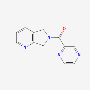 molecular formula C12H10N4O B2610196 pyrazin-2-yl(5H-pyrrolo[3,4-b]pyridin-6(7H)-yl)methanone CAS No. 2319808-67-6