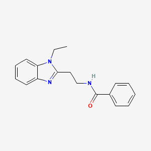 molecular formula C18H19N3O B2610205 N-[2-(1-ethylbenzimidazol-2-yl)ethyl]benzamide CAS No. 686736-13-0