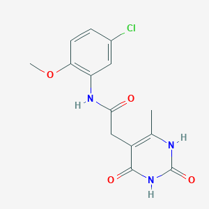 molecular formula C14H14ClN3O4 B2610208 N-(5-chloro-2-methoxyphenyl)-2-(6-methyl-2,4-dioxo-1,2,3,4-tetrahydropyrimidin-5-yl)acetamide CAS No. 1170228-79-1