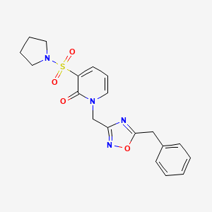 1-((5-benzyl-1,2,4-oxadiazol-3-yl)methyl)-3-(pyrrolidin-1-ylsulfonyl)pyridin-2(1H)-one