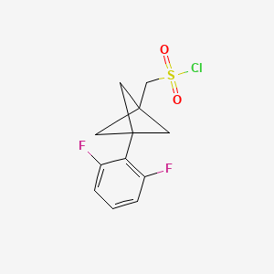 [3-(2,6-Difluorophenyl)-1-bicyclo[1.1.1]pentanyl]methanesulfonyl chloride