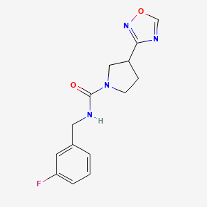 N-(3-fluorobenzyl)-3-(1,2,4-oxadiazol-3-yl)pyrrolidine-1-carboxamide