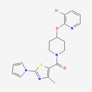 (4-((3-bromopyridin-2-yl)oxy)piperidin-1-yl)(4-methyl-2-(1H-pyrrol-1-yl)thiazol-5-yl)methanone