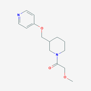 molecular formula C14H20N2O3 B2610236 2-Methoxy-1-[3-(pyridin-4-yloxymethyl)piperidin-1-yl]ethanone CAS No. 2380041-59-6