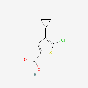 molecular formula C8H7ClO2S B2610238 5-Chloro-4-cyclopropylthiophene-2-carboxylic acid CAS No. 1252900-85-8