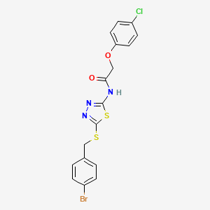 N-(5-((4-bromobenzyl)thio)-1,3,4-thiadiazol-2-yl)-2-(4-chlorophenoxy)acetamide