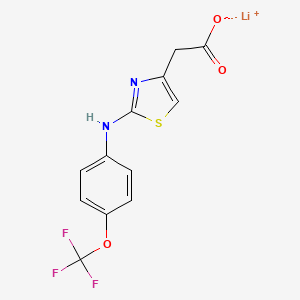 Lithium;2-[2-[4-(trifluoromethoxy)anilino]-1,3-thiazol-4-yl]acetate