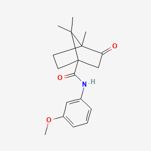 molecular formula C18H23NO3 B2610268 N-(3-methoxyphenyl)-4,7,7-trimethyl-3-oxobicyclo[2.2.1]heptane-1-carboxamide CAS No. 618402-53-2