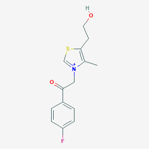 3-[2-(4-Fluorophenyl)-2-oxoethyl]-5-(2-hydroxyethyl)-4-methyl-1,3-thiazol-3-ium