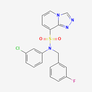 molecular formula C19H14ClFN4O2S B2610271 3-(4-{2-[(2,5-二甲苯基)氨基]-2-氧代乙基}-3-氧代-3,4-二氢喹喔啉-2-基)-N-异丁基丙酰胺 CAS No. 1251606-09-3
