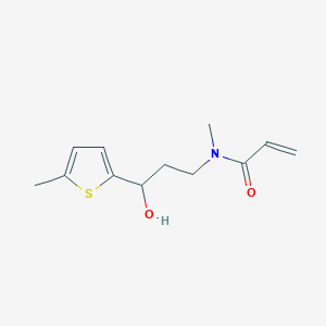 molecular formula C12H17NO2S B2610275 N-[3-Hydroxy-3-(5-methylthiophen-2-yl)propyl]-N-methylprop-2-enamide CAS No. 2411199-19-2
