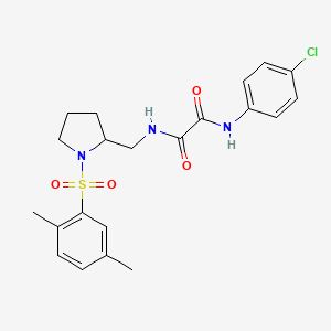 N1-(4-chlorophenyl)-N2-((1-((2,5-dimethylphenyl)sulfonyl)pyrrolidin-2-yl)methyl)oxalamide
