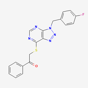 2-((3-(4-fluorobenzyl)-3H-[1,2,3]triazolo[4,5-d]pyrimidin-7-yl)thio)-1-phenylethanone