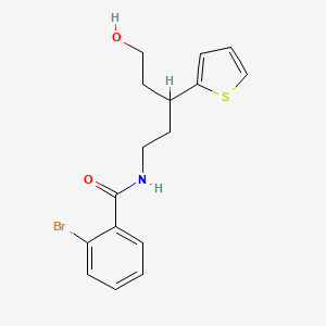 2-bromo-N-(5-hydroxy-3-(thiophen-2-yl)pentyl)benzamide