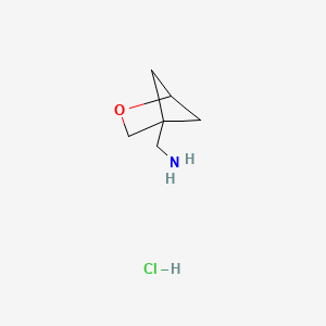 molecular formula C6H12ClNO B2610291 2-氧杂双环[2.1.1]己烷-4-基甲胺；盐酸盐 CAS No. 2287280-60-6