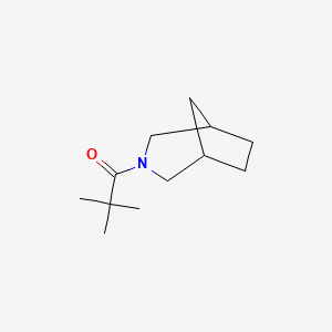 molecular formula C12H21NO B2610292 1-(3-Azabicyclo[3.2.1]octan-3-yl)-2,2-dimethylpropan-1-one CAS No. 2104867-61-8