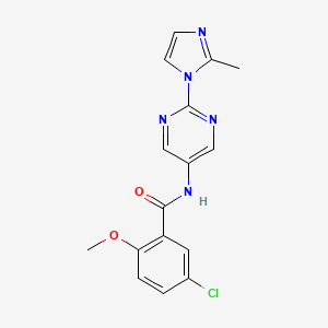 5-chloro-2-methoxy-N-(2-(2-methyl-1H-imidazol-1-yl)pyrimidin-5-yl)benzamide