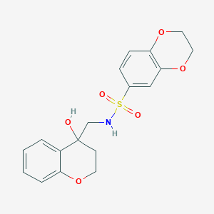 N-((4-hydroxychroman-4-yl)methyl)-2,3-dihydrobenzo[b][1,4]dioxine-6-sulfonamide