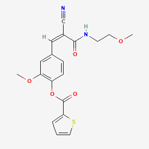 [4-[(Z)-2-Cyano-3-(2-methoxyethylamino)-3-oxoprop-1-enyl]-2-methoxyphenyl] thiophene-2-carboxylate