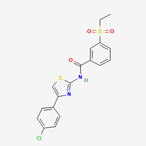 N-(4-(4-chlorophenyl)thiazol-2-yl)-3-(ethylsulfonyl)benzamide