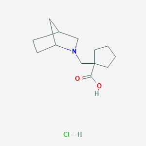 1-((2-Azabicyclo[2.2.1]heptan-2-yl)methyl)cyclopentane-1-carboxylic acid hydrochloride