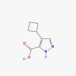 molecular formula C8H10N2O2 B2610336 4-环丁基-1H-吡唑-5-羧酸 CAS No. 2090464-49-4