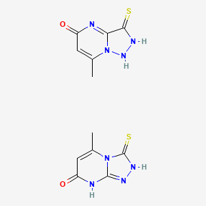 5-methyl-3-sulfanyl-7H,8H-[1,2,4]triazolo[4,3-a]pyrimidin-7-one; 7-methyl-3-sulfanyl-4H,5H-[1,2,3]triazolo[1,5-a]pyrimidin-5-one