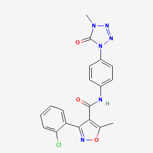 3-(2-chlorophenyl)-5-methyl-N-(4-(4-methyl-5-oxo-4,5-dihydro-1H-tetrazol-1-yl)phenyl)isoxazole-4-carboxamide