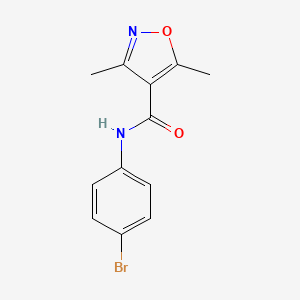 molecular formula C12H11BrN2O2 B2610346 N-(4-bromophenyl)-3,5-dimethyl-1,2-oxazole-4-carboxamide CAS No. 289630-22-4
