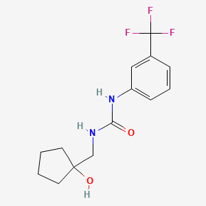 molecular formula C14H17F3N2O2 B2610351 1-((1-Hydroxycyclopentyl)methyl)-3-(3-(trifluoromethyl)phenyl)urea CAS No. 1219911-89-3