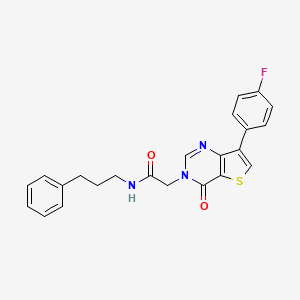 2-[7-(4-fluorophenyl)-4-oxothieno[3,2-d]pyrimidin-3(4H)-yl]-N-(3-phenylpropyl)acetamide