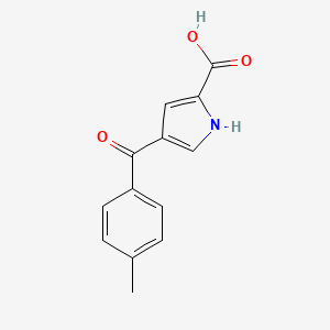 molecular formula C13H11NO3 B2610361 4-(4-methylbenzoyl)-1H-pyrrole-2-carboxylic Acid CAS No. 886361-19-9