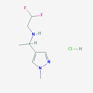 N-(2,2-Difluoroethyl)-N-[1-(1-methyl-1H-pyrazol-4-yl)ethyl]amine hydrochloride