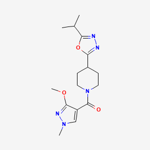 (4-(5-isopropyl-1,3,4-oxadiazol-2-yl)piperidin-1-yl)(3-methoxy-1-methyl-1H-pyrazol-4-yl)methanone