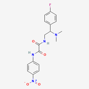 B2610382 N1-(2-(dimethylamino)-2-(4-fluorophenyl)ethyl)-N2-(4-nitrophenyl)oxalamide CAS No. 941932-84-9
