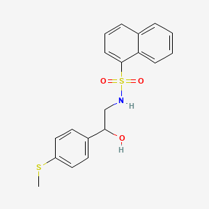 molecular formula C19H19NO3S2 B2610393 N-(2-hydroxy-2-(4-(methylthio)phenyl)ethyl)naphthalene-1-sulfonamide CAS No. 1448131-15-4