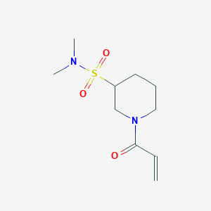 molecular formula C10H18N2O3S B2610396 N,N-Dimethyl-1-prop-2-enoylpiperidine-3-sulfonamide CAS No. 2224472-63-1