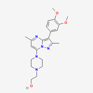 2-(4-(3-(3,4-Dimethoxyphenyl)-2,5-dimethylpyrazolo[1,5-a]pyrimidin-7-yl)piperazin-1-yl)ethanol
