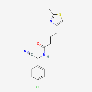 N-[(4-chlorophenyl)(cyano)methyl]-4-(2-methyl-1,3-thiazol-4-yl)butanamide